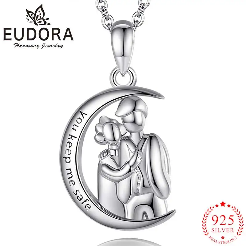 Eudora New 925 Sterling Silver Couple Guardian Pendant Necklace Fashion Jewelry Exquisite Lady Gift CYD692
Eudora New 925 Sterling Silver Couple Guardian Pendant Necklace Fashion Jewelry Exquisite Lady Gift CYD692