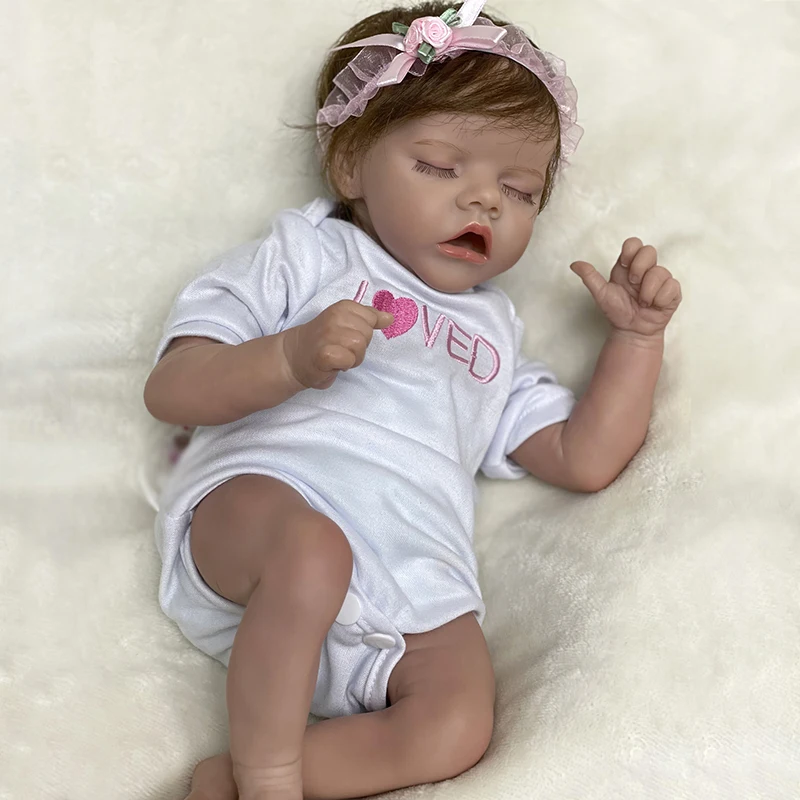 

43CM Reborn Doll Newborn Doll Sweet Premium Baby Girl Detailed Hand Painting Real Soft Touch Doll Birthday Christmas Gift