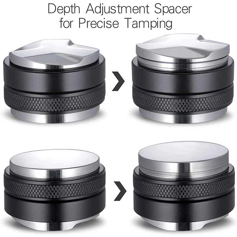 51mm Espresso Tamper & Distributor, Dual Head Coffee Leveler, Adjustable Depth-Professional Espresso Hand Tampers
51mm Espresso Tamper & Distributor, Dual Head Coffee Leveler, Adjustable Depth-Professional Espresso Hand Tampers