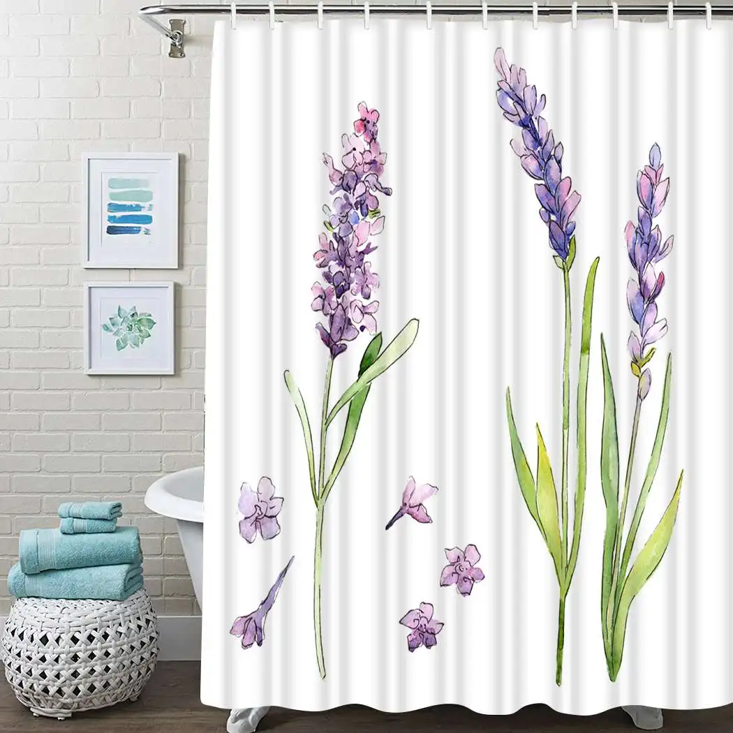 Wildflower Shower Curtain Lavender Flower Shower Curtain Waterproof Fabric For Bathroom Decor Shower Curtains Set With Hooks
Wildflower Shower Curtain Lavender Flower Shower Curtain Waterproof Fabric For Bathroom Decor Shower Curtains Set With Hooks