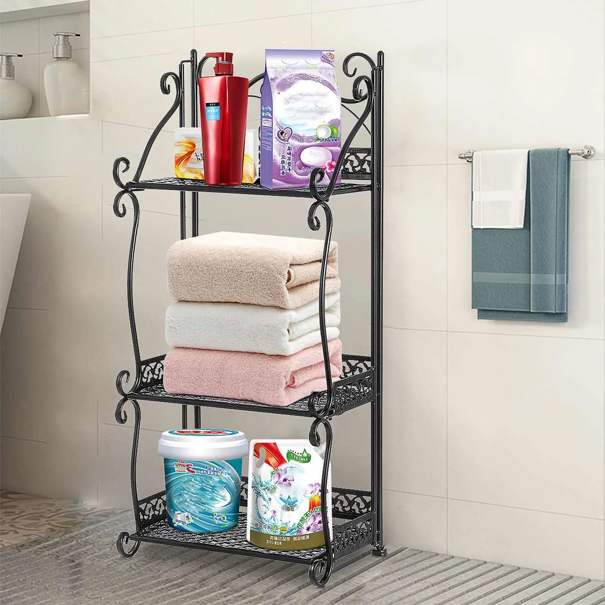 3 Colors Nordic Style 3 Tiers Folding Iron Kitchen Organizer Multi-use Bathroom Bedroom Rack Standing Book Shelf Home Decor
3 Colors Nordic Style 3 Tiers Folding Iron Kitchen Organizer Multi-use Bathroom Bedroom Rack Standing Book Shelf Home Decor