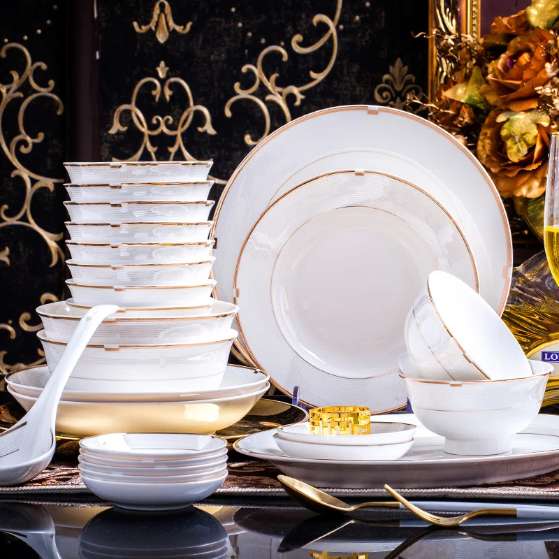 60 Heads Jingdezhen Ceramic Dinner Dish Kitchen Tableware Rice Bowl Soup Bowl Salad Noodles Bowl Plate Dish Bowl Dinnerware Set
60 Heads Jingdezhen Ceramic Dinner Dish Kitchen Tableware Rice Bowl Soup Bowl Salad Noodles Bowl Plate Dish Bowl Dinnerware Set