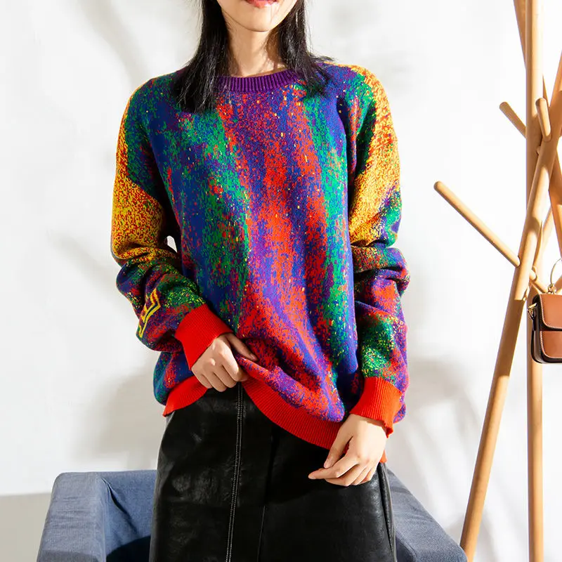 Colorful Sweater Women 's 2021 Autumn New Loose Outer Wear Knitwear Women 's Winter Slim Fit Long Sleeve Sweater Women 's Fashio
Colorful Sweater Women 's 2021 Autumn New Loose Outer Wear Knitwear Women 's Winter Slim Fit Long Sleeve Sweater Women 's Fashio