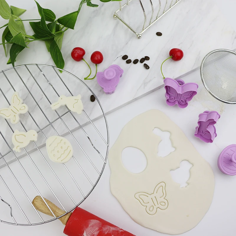 1 Set Easter Egg Rabbit Chicken Shape Cookies Cutter Plastic Fondant Biscuit Mould Cake Mold Baking Tools for Easter Decoration
1 Set Easter Egg Rabbit Chicken Shape Cookies Cutter Plastic Fondant Biscuit Mould Cake Mold Baking Tools for Easter Decoration