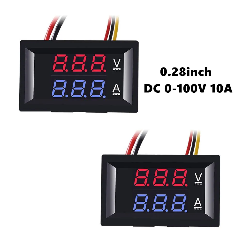 DC0-100V Digital LED Voltmeter 0.28" 10A Ammeter 2in1 Multimeter 12V/24V Voltage Amperage Meter Volt Amp Gauge Panel
DC0-100V Digital LED Voltmeter 0.28" 10A Ammeter 2in1 Multimeter 12V/24V Voltage Amperage Meter Volt Amp Gauge Panel