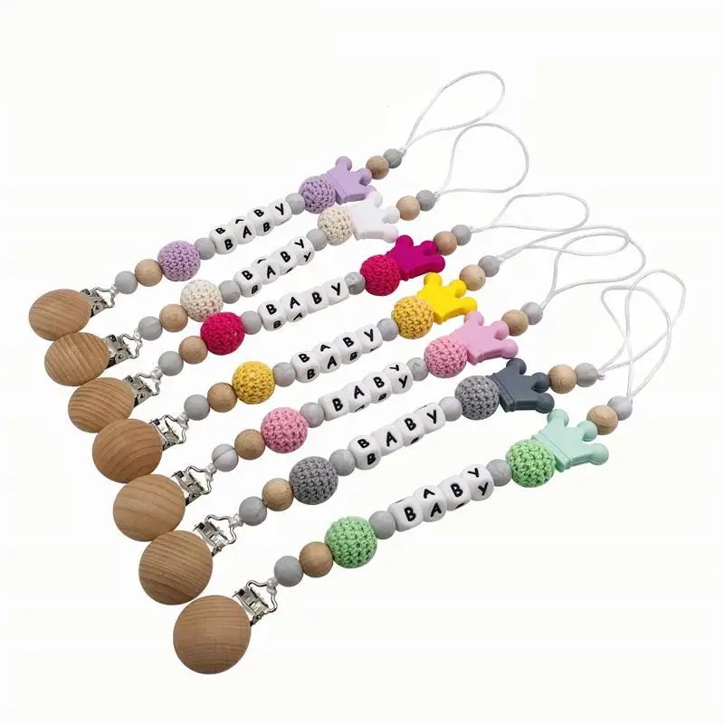Baby Teether Pacifier Chain Silicone Teether Natural Teething Grasping Toy Crochet Beads Toddler Teether Newborn DIY Baby Gift
Baby Teether Pacifier Chain Silicone Teether Natural Teething Grasping Toy Crochet Beads Toddler Teether Newborn DIY Baby Gift