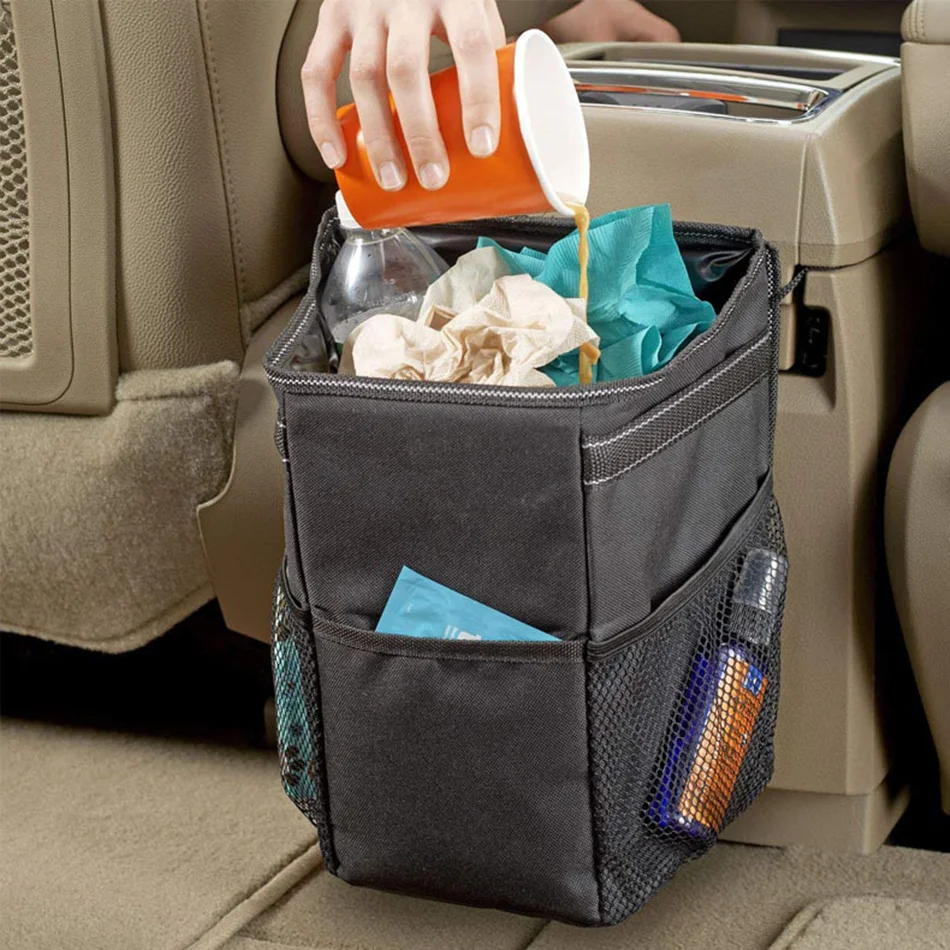 BENOO Black Oxford Black 2.0 Gallon Big Capacity Waterproof Car Trash Can with Lid and Storage Pockets Foldable Portable
BENOO Black Oxford Black 2.0 Gallon Big Capacity Waterproof Car Trash Can with Lid and Storage Pockets Foldable Portable