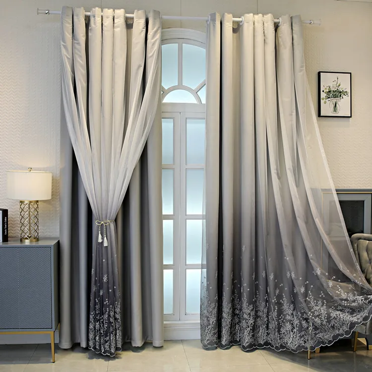 New gradient gray shading curtain living room bedroom atmospheric double-layer cloth yarn integrated finished product
New gradient gray shading curtain living room bedroom atmospheric double-layer cloth yarn integrated finished product
