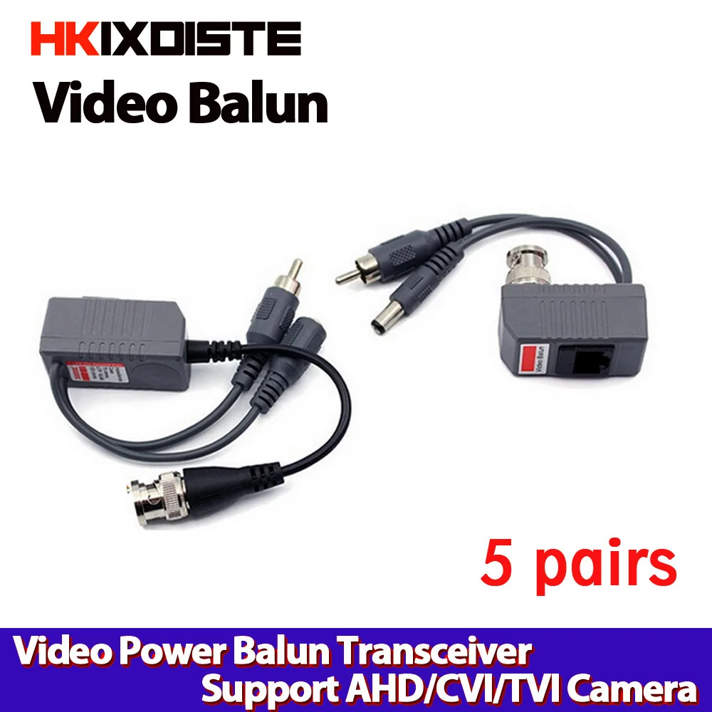 

1CH Passive Video Power RJ45 connectors Balun for CCTV Camera DVR free shipping
