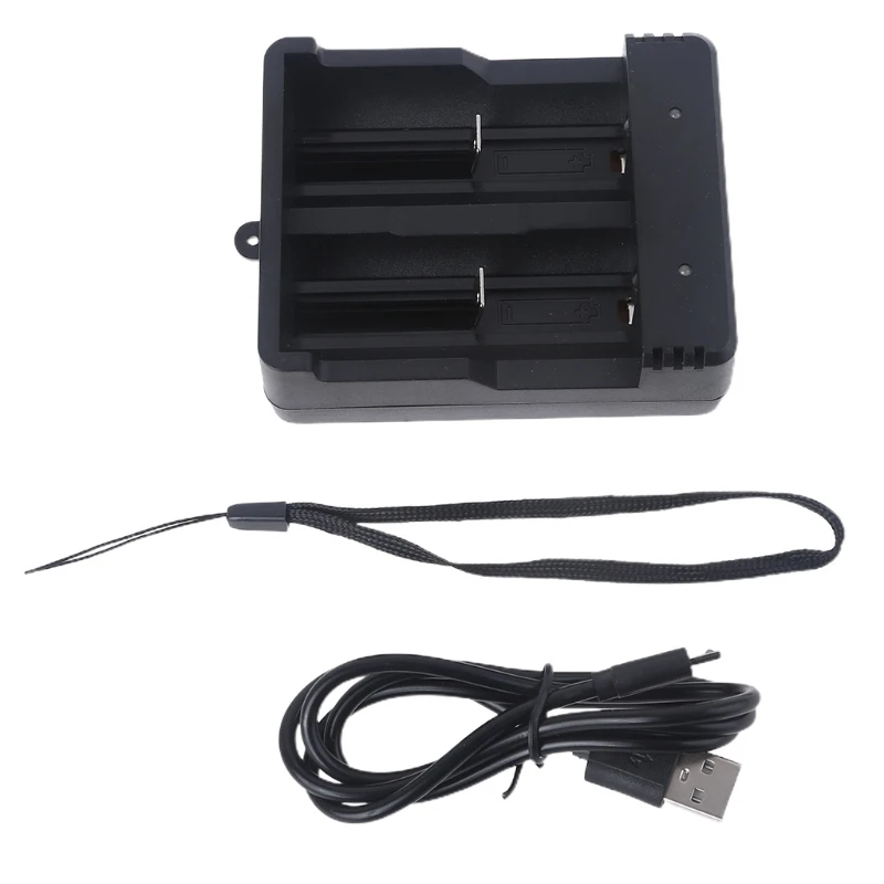 

5V USB to 4.2V 2-Slot Li-ion Battery Charger for 18650 26650 14500 16340 3.7V Battery Fast Charging Auto Stop Function