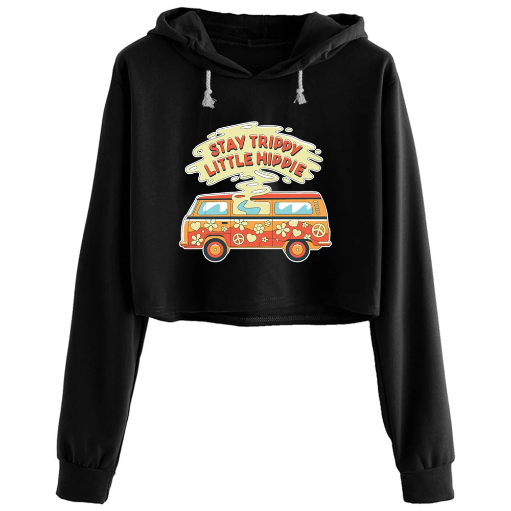 Stay Trippy Little Hippie Crop Hoodies Women Kawaii Goth Grunge Harajuku Pullover For Girls
Stay Trippy Little Hippie Crop Hoodies Women Kawaii Goth Grunge Harajuku Pullover For Girls