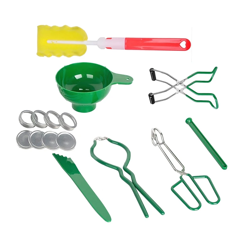 Canning Supplies Kit,Canning Funnel,Jar Lifter,Jar Wrench,Lid Lifter,Canning Tongs,Bubble Popper Remover Tools
Canning Supplies Kit,Canning Funnel,Jar Lifter,Jar Wrench,Lid Lifter,Canning Tongs,Bubble Popper Remover Tools