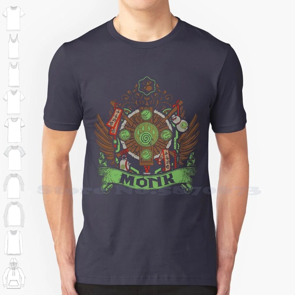 Футболка Monk-Elite Edition из 100% хлопка World Of Alliance Fangirl Wow Classic Game Battle