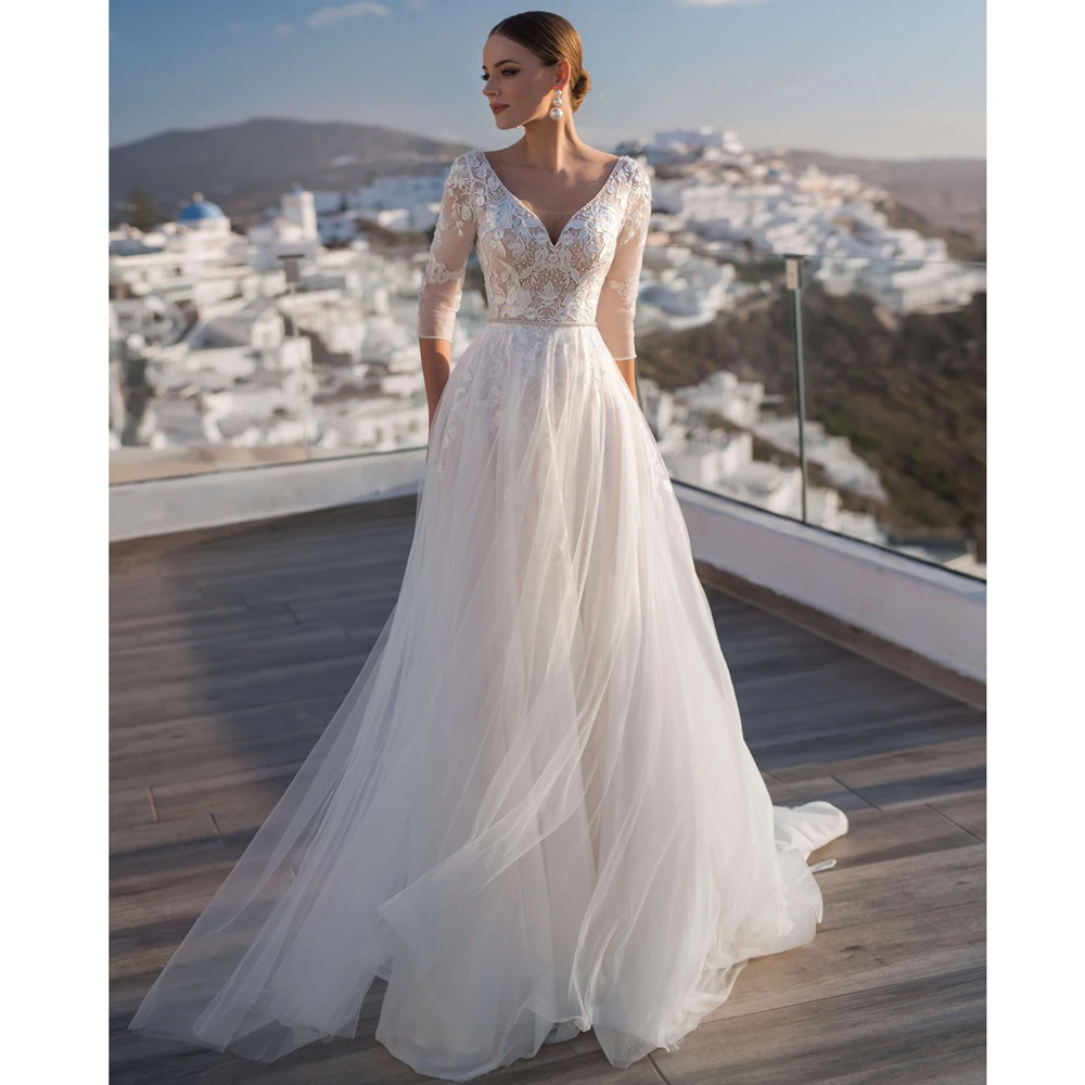 Romantic Boho A Line Wedding Dress 2021 Beach Appliques Tulle Beading Sashes Mariage Vestido De Noiva White Bridal Gowns
Romantic Boho A Line Wedding Dress 2021 Beach Appliques Tulle Beading Sashes Mariage Vestido De Noiva White Bridal Gowns