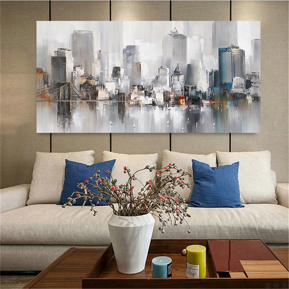City Night Canvas Handmade Canvas Wall landscape oil painting Art modern Residence Decorative Painting
City Night Canvas Handmade Canvas Wall landscape oil painting Art modern Residence Decorative Painting