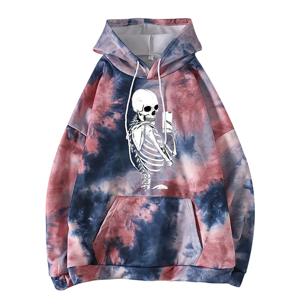 Tie-dye Skeleton Printing Hoodies Casual Long Sleeve Sweatshirts Pullover Harajuku Spring Autumn Streetwear Fashion Clothes
Tie-dye Skeleton Printing Hoodies Casual Long Sleeve Sweatshirts Pullover Harajuku Spring Autumn Streetwear Fashion Clothes