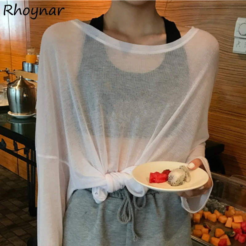 T-shirts Women Summer Sun-protection Fashion Sexy Sheer Breathable Casual Outerwear Long Sleeve All-match Simple Solid Female BF
T-shirts Women Summer Sun-protection Fashion Sexy Sheer Breathable Casual Outerwear Long Sleeve All-match Simple Solid Female BF