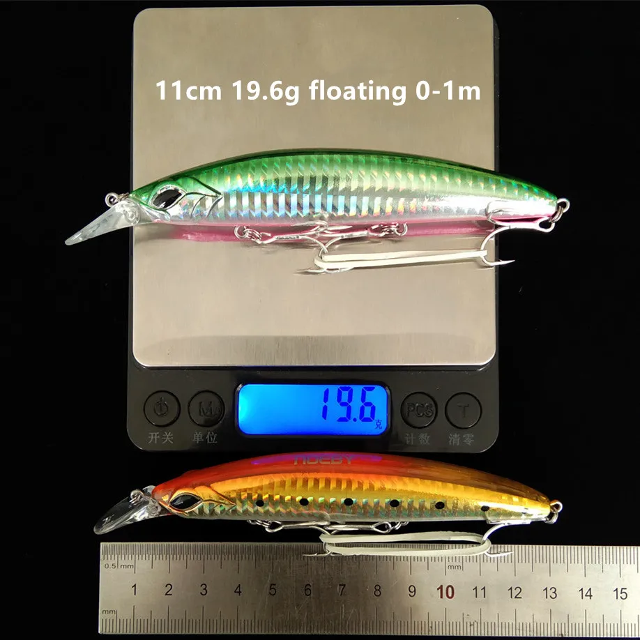 Noeby 6pcs 110mm 19g Jerkbait Minnow Fishing Lure Floating Wobbler Long Casting Hard Baits for Sea Bass Trout Fishing Lure
Noeby 6pcs 110mm 19g Jerkbait Minnow Fishing Lure Floating Wobbler Long Casting Hard Baits for Sea Bass Trout Fishing Lure