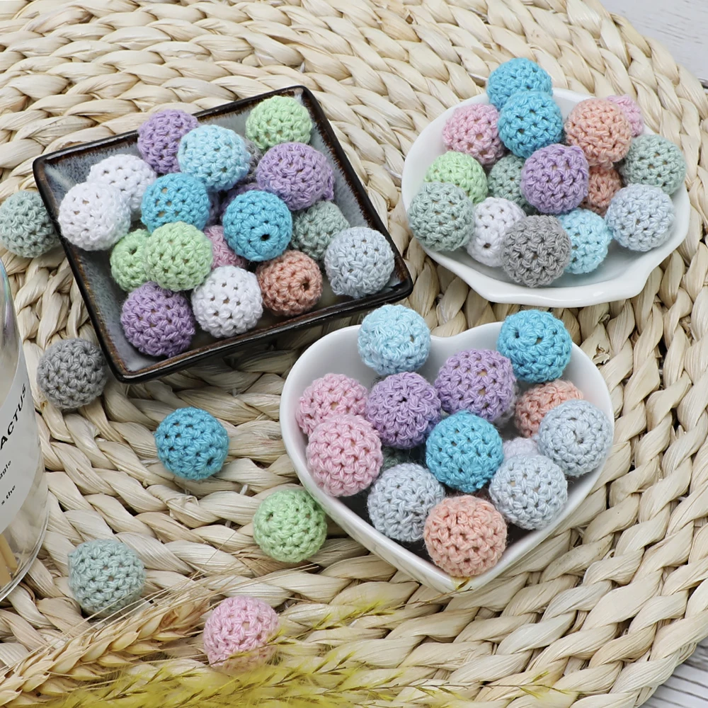 TYRY.HU 12pcs 16/20mm Crochet Round Wooden Beads Mix Handmade ball Can Chew DIY Nursing Jewelry Organic Teething Bracelet beads
TYRY.HU 12pcs 16/20mm Crochet Round Wooden Beads Mix Handmade ball Can Chew DIY Nursing Jewelry Organic Teething Bracelet beads