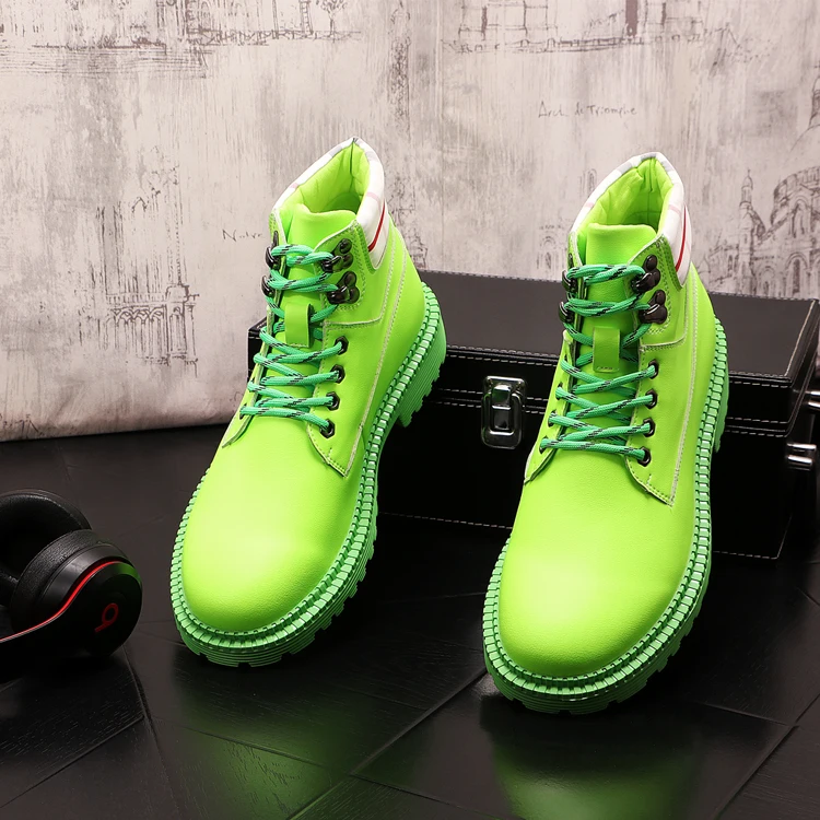 Korean fashion men's shoes punk martin boots Hip hop high tops ankle boots height Increasing shoes
Korean fashion men's shoes punk martin boots Hip hop high tops ankle boots height Increasing shoes