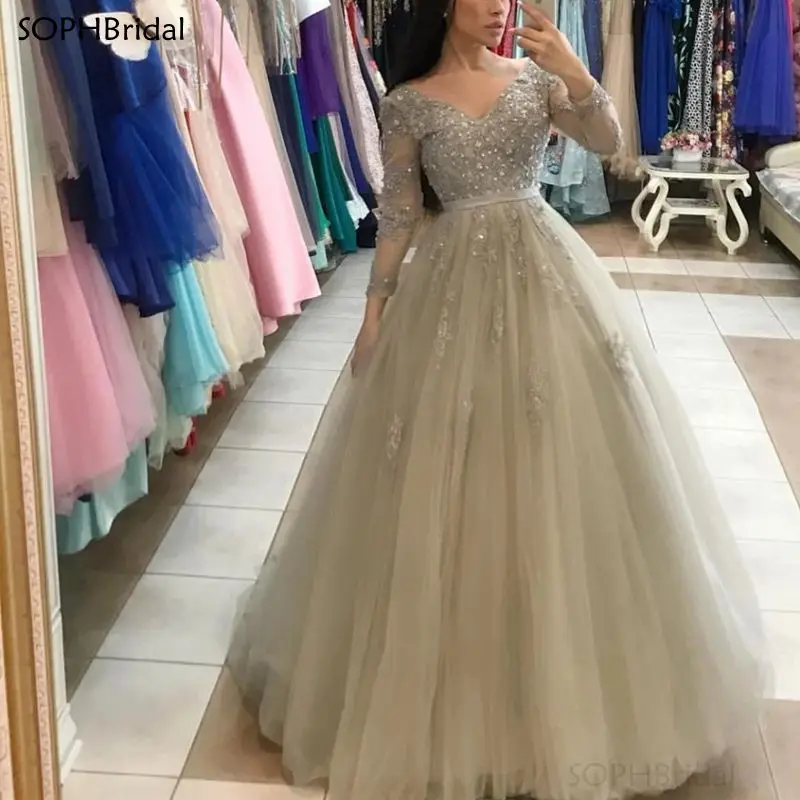 Dubai Saudi Arabic V-Neck Muslim Evening Dresses Full Sleeve Lace Backless Islamic Long Evening Gown Prom Dress Robe de Soirée
Dubai Saudi Arabic V-Neck Muslim Evening Dresses Full Sleeve Lace Backless Islamic Long Evening Gown Prom Dress Robe de Soirée