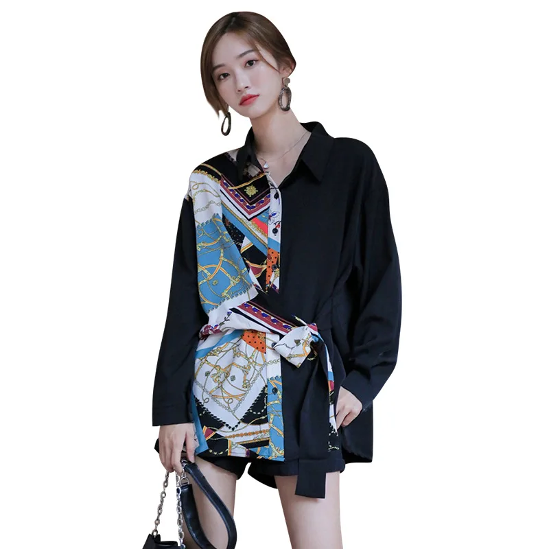 2020 Spring and Autumn New Women's Personality Print Patchwork Loose Shirt Female Blouse Long Sleeve Casual Blusas
2020 Spring and Autumn New Women's Personality Print Patchwork Loose Shirt Female Blouse Long Sleeve Casual Blusas