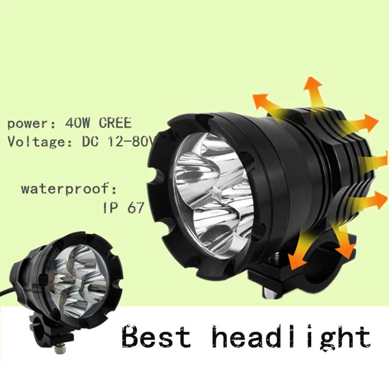 Universal 4 LED Headlight LED Motorcycle Motorbike Scooter Spotlight Waterproof Fog Spot Motos Bulb 
Universal 4 LED Headlight LED Motorcycle Motorbike Scooter Spotlight Waterproof Fog Spot Motos Bulb