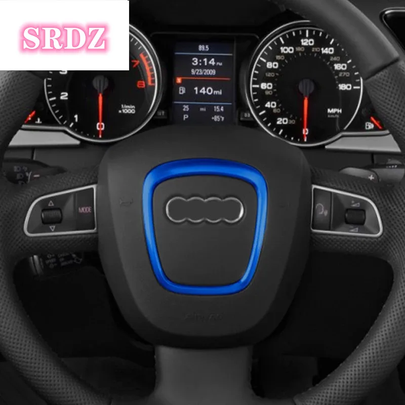 Автостайлинг центральный логотип рулевого колеса чехлы наклейки отделка для Audi