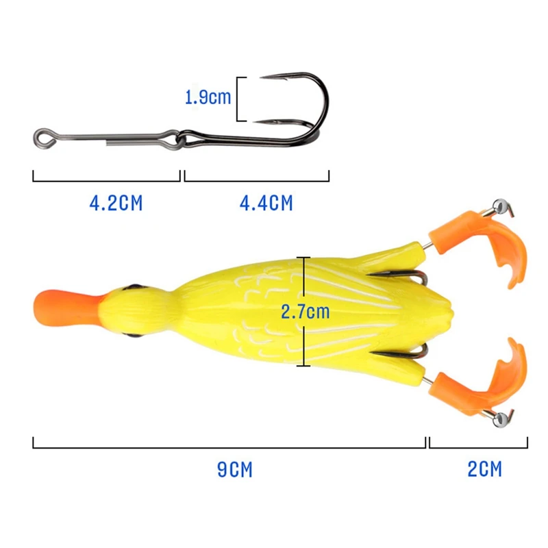 Fishing Lure Propeller Fins Duck Simulation Duck Rotating Fins Swimming Bionic Soft Bait Fishing Floating Bait Tackle Kit
Fishing Lure Propeller Fins Duck Simulation Duck Rotating Fins Swimming Bionic Soft Bait Fishing Floating Bait Tackle Kit
