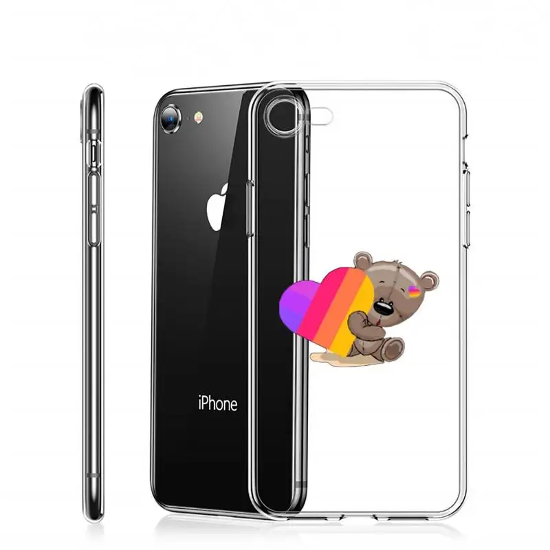 Likee Funny cat bear love heart cute Phone Case Transparent for Clear iPhone 11 12 8 7 6 6S Plus X 5S SE 2020 XR mini pro XS MAX
Likee Funny cat bear love heart cute Phone Case Transparent for Clear iPhone 11 12 8 7 6 6S Plus X 5S SE 2020 XR mini pro XS MAX