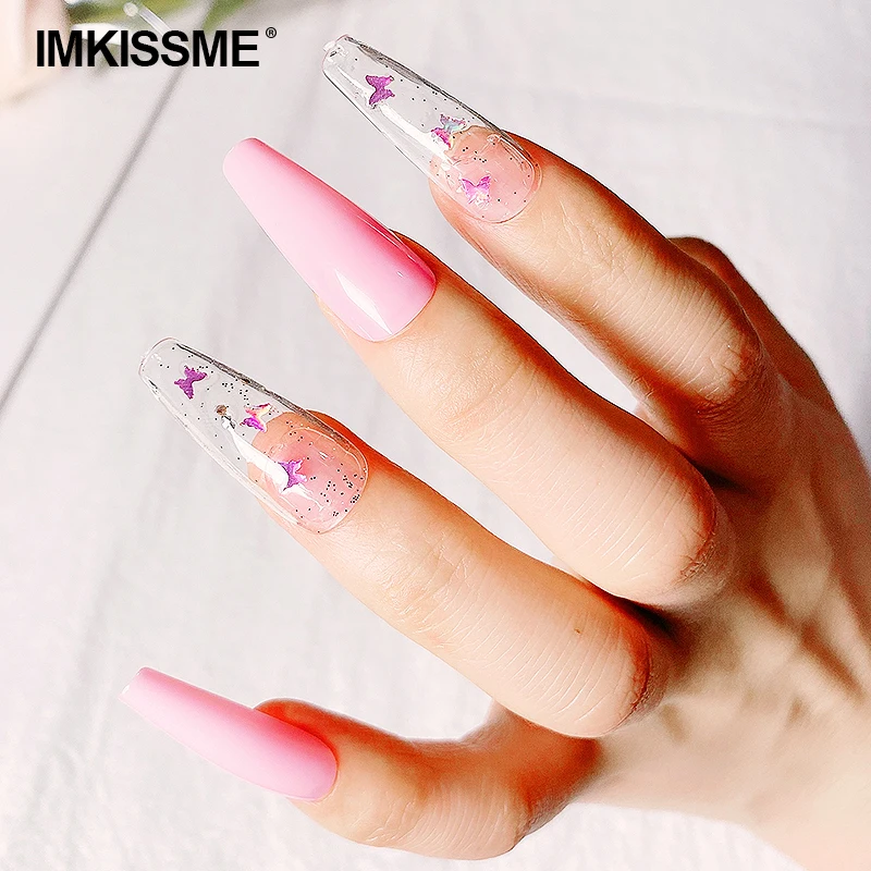 24Pcs/Box Long French False Fake Nails Ballerina Glue on Nail Tips Pink Butterfly Pattern Square Decal
24Pcs/Box Long French False Fake Nails Ballerina Glue on Nail Tips Pink Butterfly Pattern Square Decal