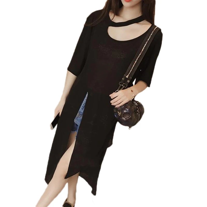 Elegant Black Skirt 2019 Spring and Summer New Korean Style Halter Tight Waist Irregular Front Slit Midi Dress for Women
Elegant Black Skirt 2019 Spring and Summer New Korean Style Halter Tight Waist Irregular Front Slit Midi Dress for Women