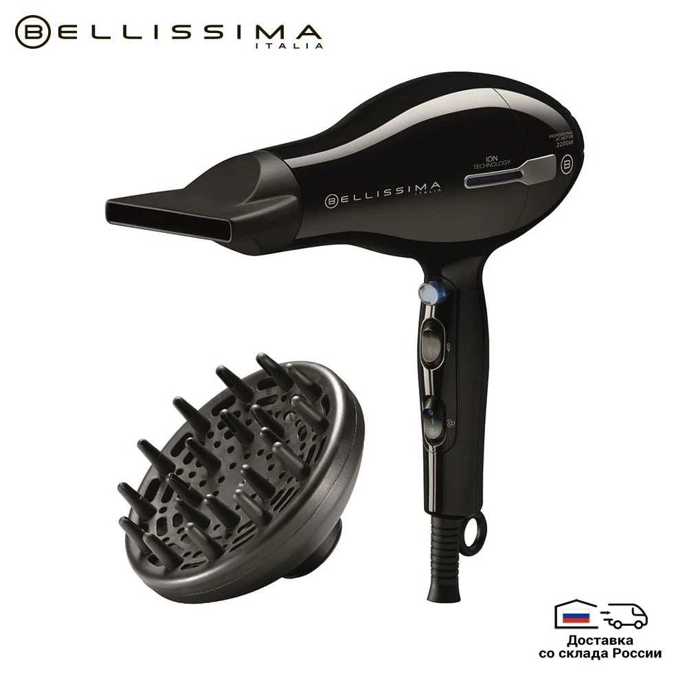 Профессиональный фен для волос Bellissima P2 2200Вт ионизация АС мотор|Фены волос| |