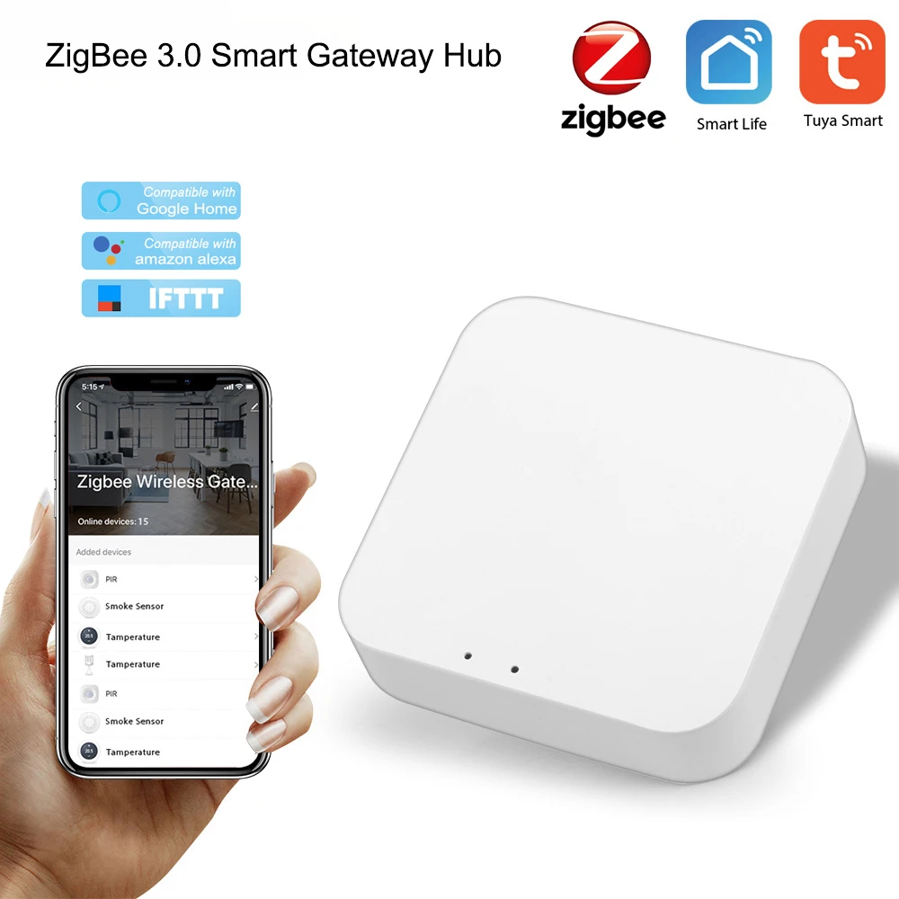 ZigBee 3.0 Smart Gateway Hub Tuya Smart Home bridge Smart Life APP Wireless Remote Controller Works With Alexa Google Home
ZigBee 3.0 Smart Gateway Hub Tuya Smart Home bridge Smart Life APP Wireless Remote Controller Works With Alexa Google Home