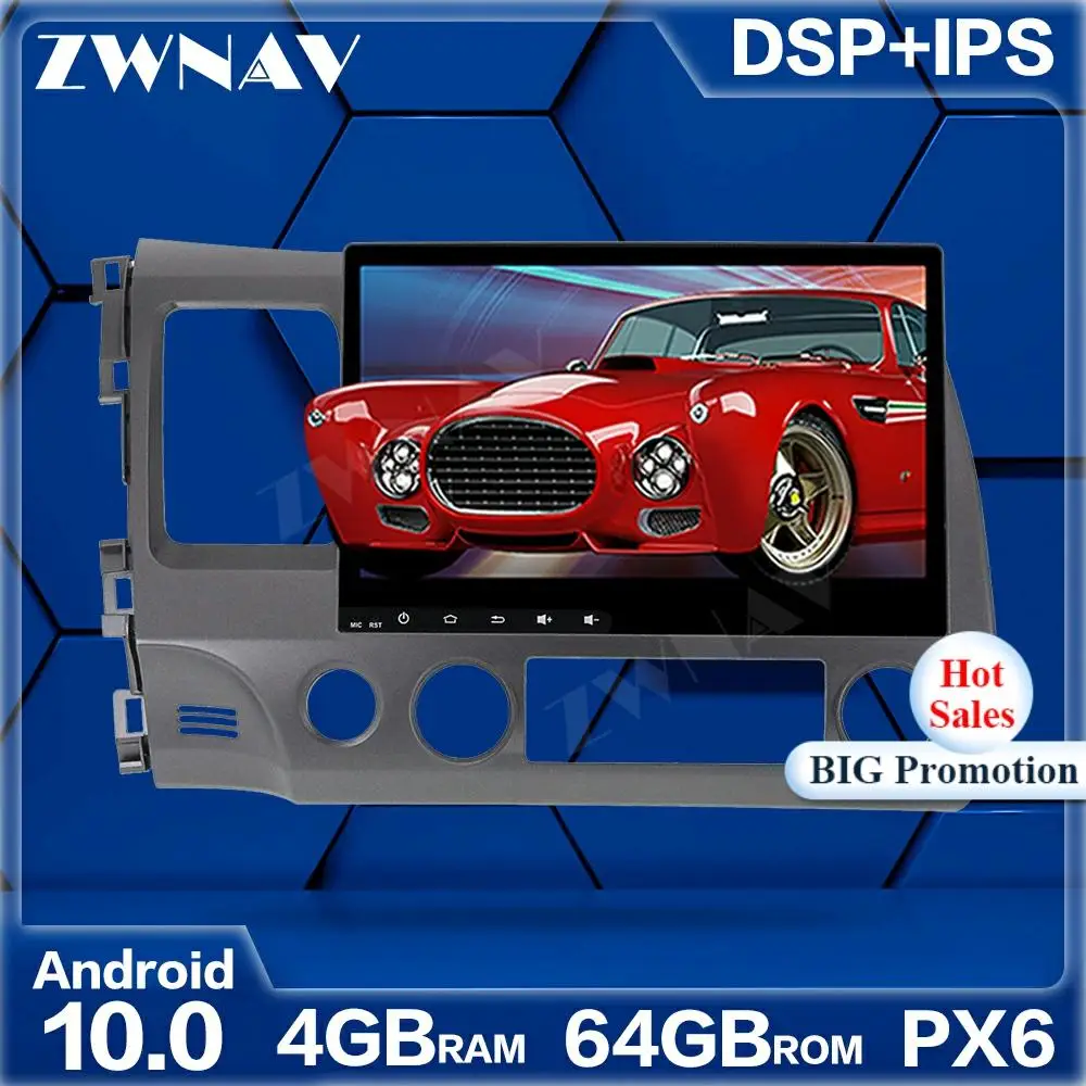 PX6 4+64G Android 10.0 Car Multimedia Player For Honda Civic 2007-2011 car GPS Navi Radio navi stereo IPS Touch screen head unit
PX6 4+64G Android 10.0 Car Multimedia Player For Honda Civic 2007-2011 car GPS Navi Radio navi stereo IPS Touch screen head unit