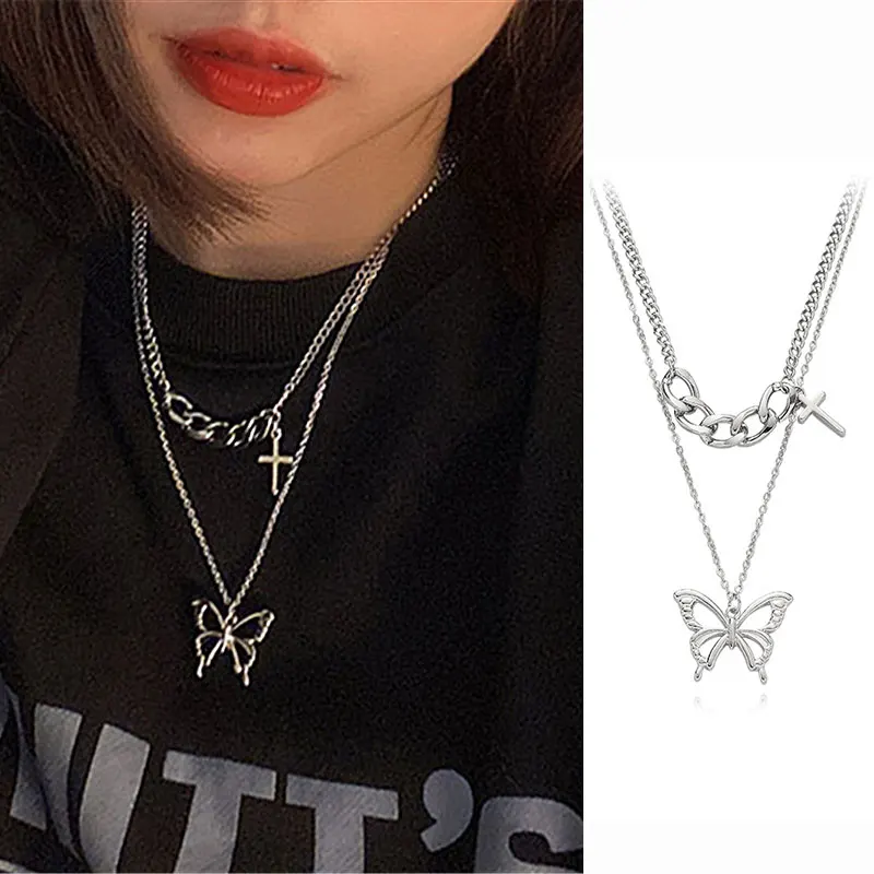 xiaoboACC Butterfly Cross Pendant Necklace 2021 Fashion Punk Hip Hop Women's Neck Chains Wholesale
xiaoboACC Butterfly Cross Pendant Necklace 2021 Fashion Punk Hip Hop Women's Neck Chains Wholesale