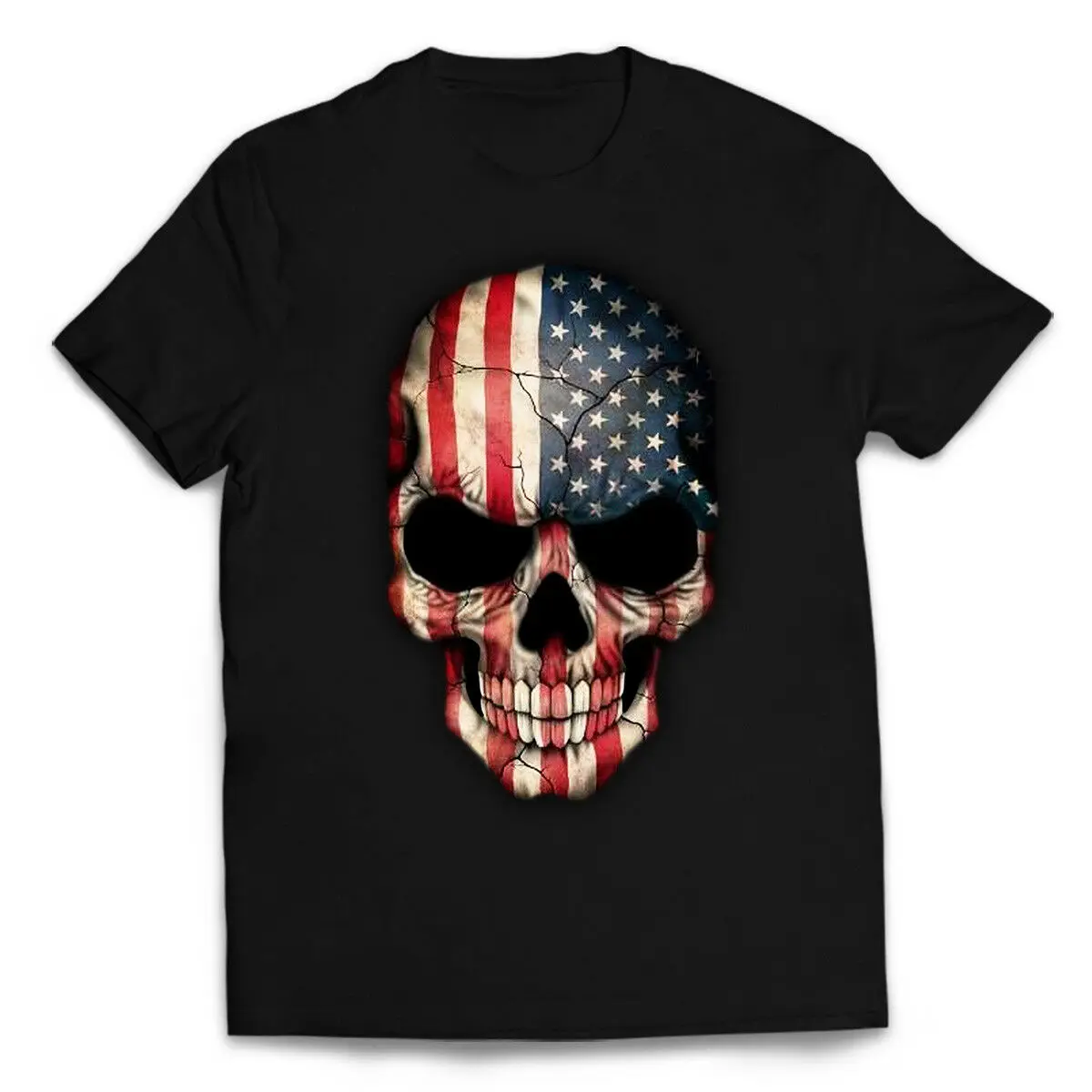 American Flag Skull Men's T-Shirt Bright-colored Cotton O-Neck Short Sleeve T Shirt
American Flag Skull Men's T-Shirt Bright-colored Cotton O-Neck Short Sleeve T Shirt