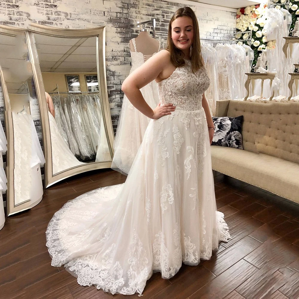 UZN Elegant Ivory A-Line Lace Appliques Wedding Dress Scoop Neck Sleeveless Beading Bridal Gown Champagne Illusion Back
UZN Elegant Ivory A-Line Lace Appliques Wedding Dress Scoop Neck Sleeveless Beading Bridal Gown Champagne Illusion Back