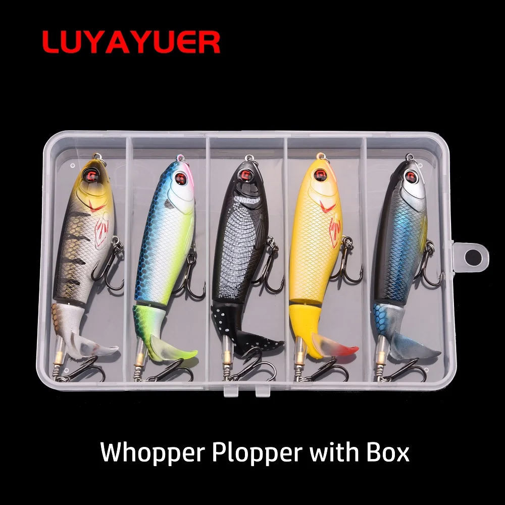 Рыболовные приманки Whopper Plopper 10 5 см/17 г с плавающим вращающийся хвост Topwater