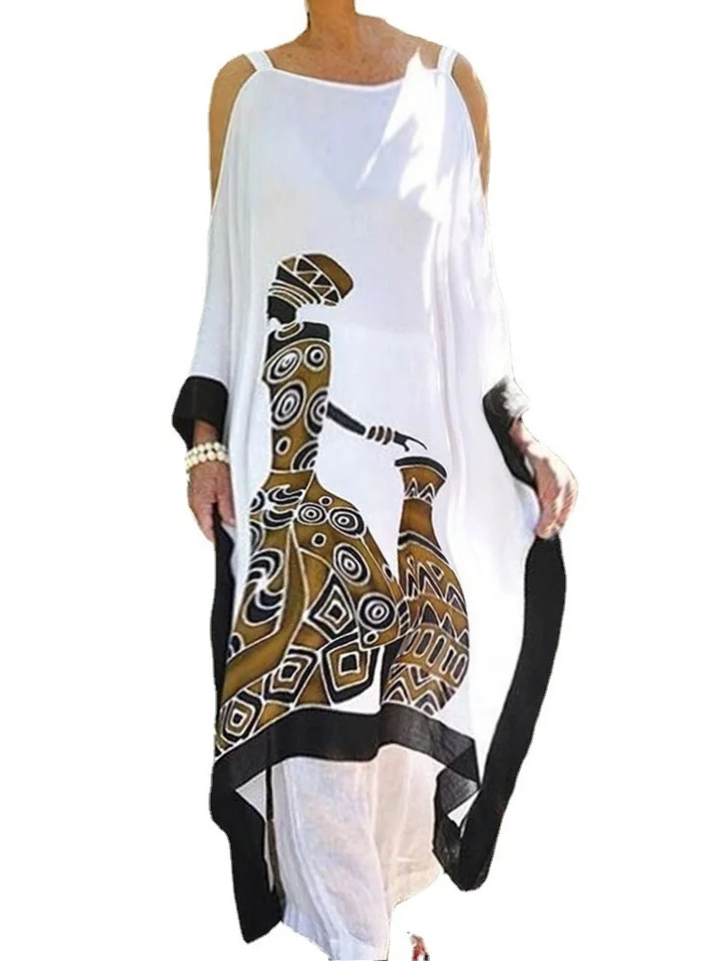 2021 New Summer Casual Print A-LINE O-Neck Mid-Calf Spaghetti Strap Maxi Dresses for Women Sleeveless Dresses Women Donsignet
2021 New Summer Casual Print A-LINE O-Neck Mid-Calf Spaghetti Strap Maxi Dresses for Women Sleeveless Dresses Women Donsignet