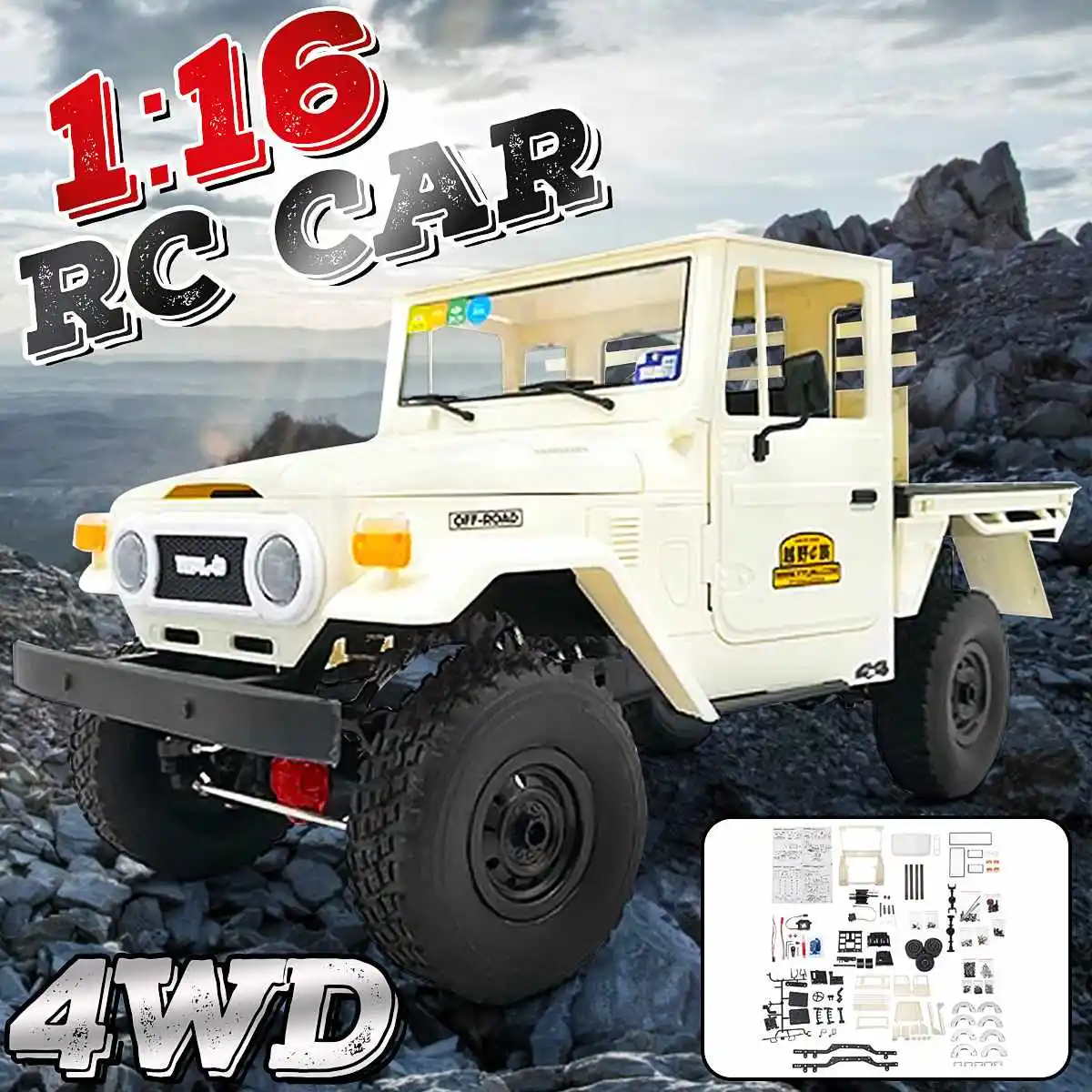 WPL 1:16 4WD RC truck Kit C44KM Metal Edition Unassembled Kit Model Gift Off-Road Vehicles with Motor Servo for Children Boys
WPL 1:16 4WD RC truck Kit C44KM Metal Edition Unassembled Kit Model Gift Off-Road Vehicles with Motor Servo for Children Boys