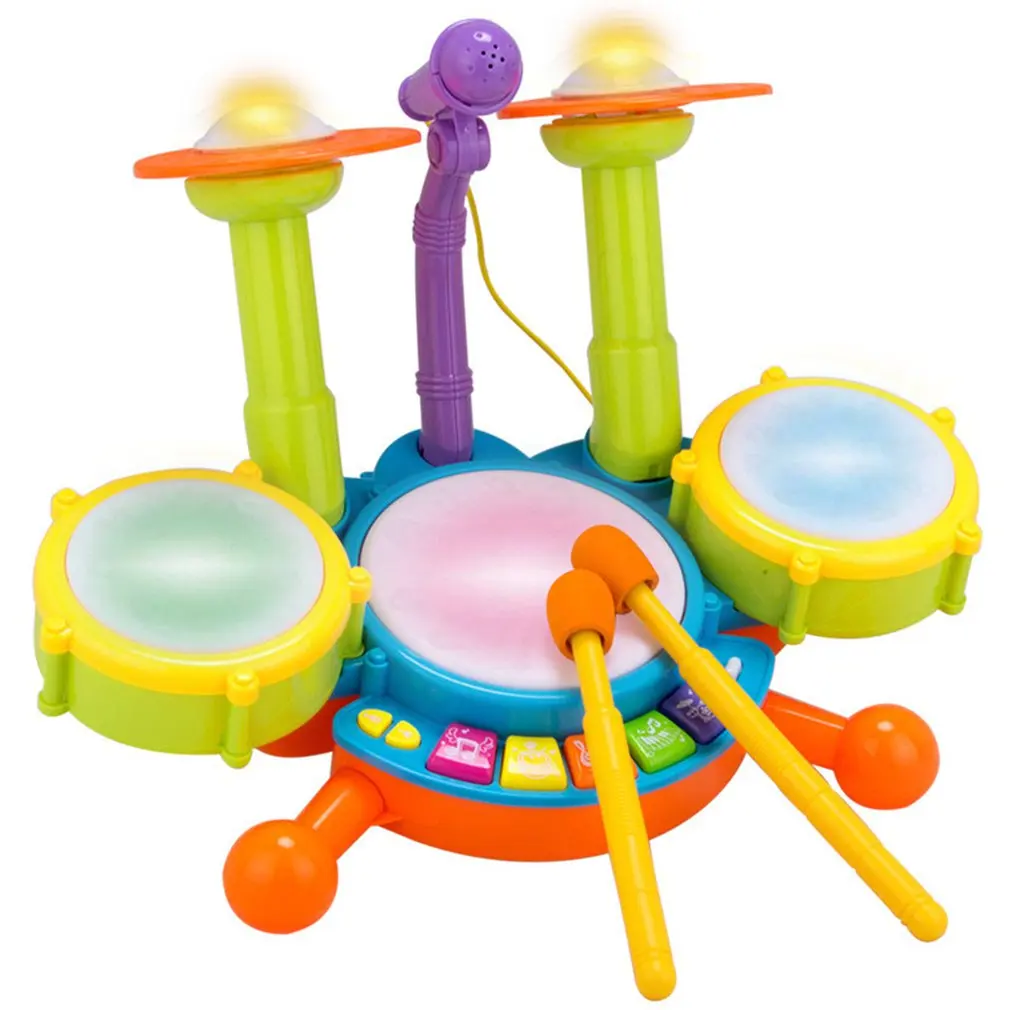 Kid Musical Drum Toys Set Musical Instruments Piano Toy Drum Set With Drum Sticks Microphone Early Educational Toys for Children
Kid Musical Drum Toys Set Musical Instruments Piano Toy Drum Set With Drum Sticks Microphone Early Educational Toys for Children