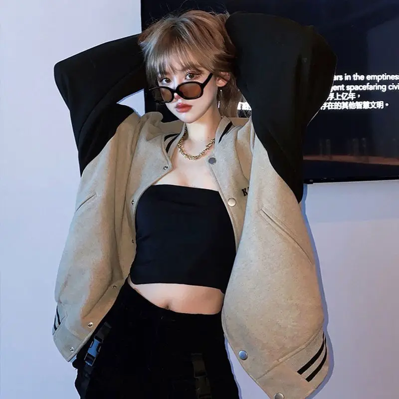 American Baseball Uniform Women Retro Contrast Color Hip-hop Loose Jackets Female Spring-autumn Trend Stitching Coats Couple Top
American Baseball Uniform Women Retro Contrast Color Hip-hop Loose Jackets Female Spring-autumn Trend Stitching Coats Couple Top