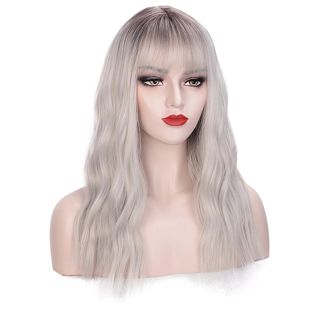 18Inch Long Synthetic Mix Blonde Hair Natural Wave Curly Wigs With Bangs for Women African American Heat Resistant Fiber Hair
18Inch Long Synthetic Mix Blonde Hair Natural Wave Curly Wigs With Bangs for Women African American Heat Resistant Fiber Hair