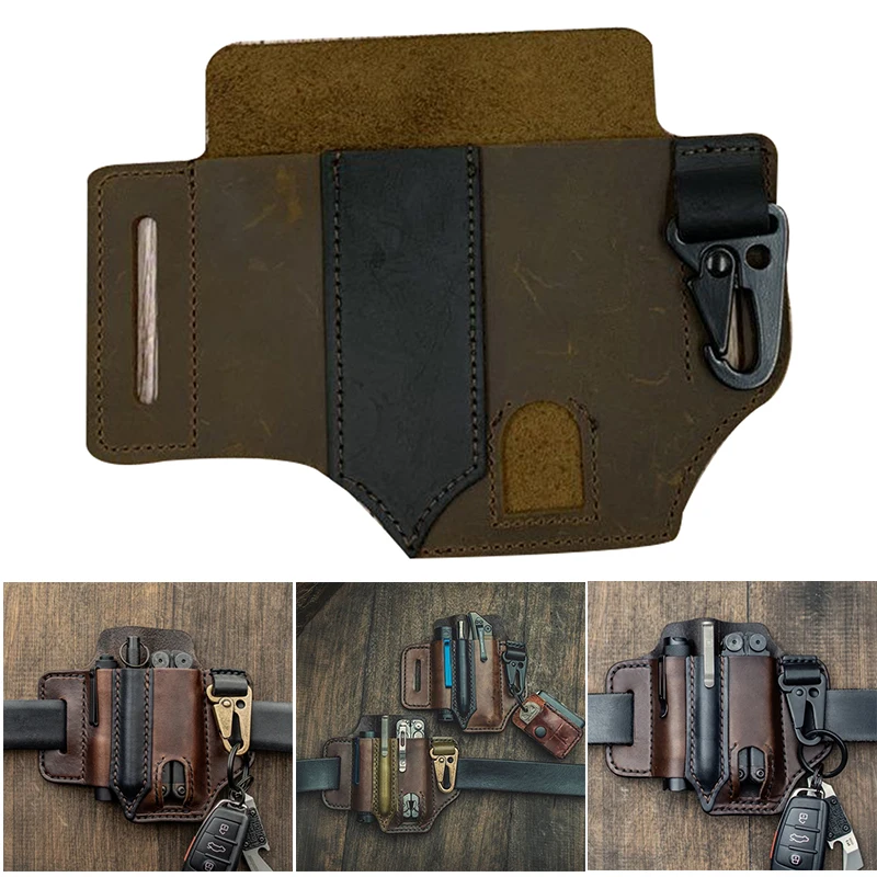 Men's Waist Packs EDC Tools Pocket Knives Sheath Retro Sheath for Belt With Flashlight Holster Keychain Handy Durable-Black
Men's Waist Packs EDC Tools Pocket Knives Sheath Retro Sheath for Belt With Flashlight Holster Keychain Handy Durable-Black