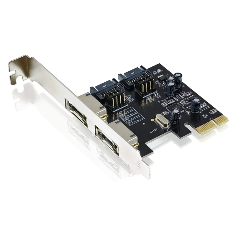 PCI-Express PCIe 2.0 Controller Card Interface Card for SATA III ESATA III SSD HDD Drives - 6Gbit S - 2X Internal SATA
PCI-Express PCIe 2.0 Controller Card Interface Card for SATA III ESATA III SSD HDD Drives - 6Gbit S - 2X Internal SATA