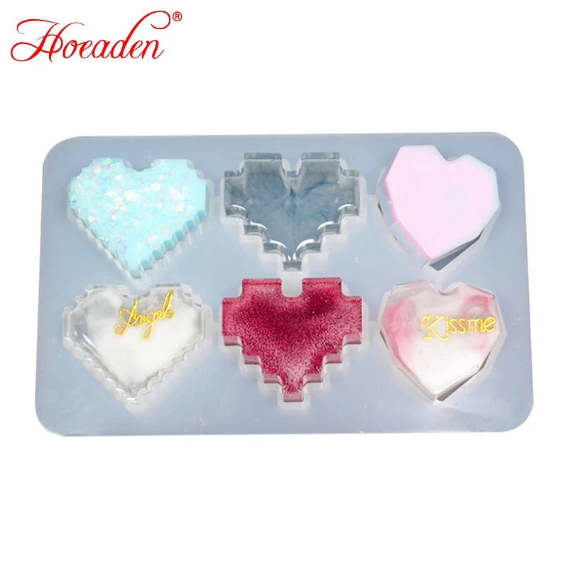 Silicone Mold UV Resin Silicone Pixel Love Heart Shape Jewelry Making Epoxy Mould Tool CraftAA
Silicone Mold UV Resin Silicone Pixel Love Heart Shape Jewelry Making Epoxy Mould Tool CraftAA