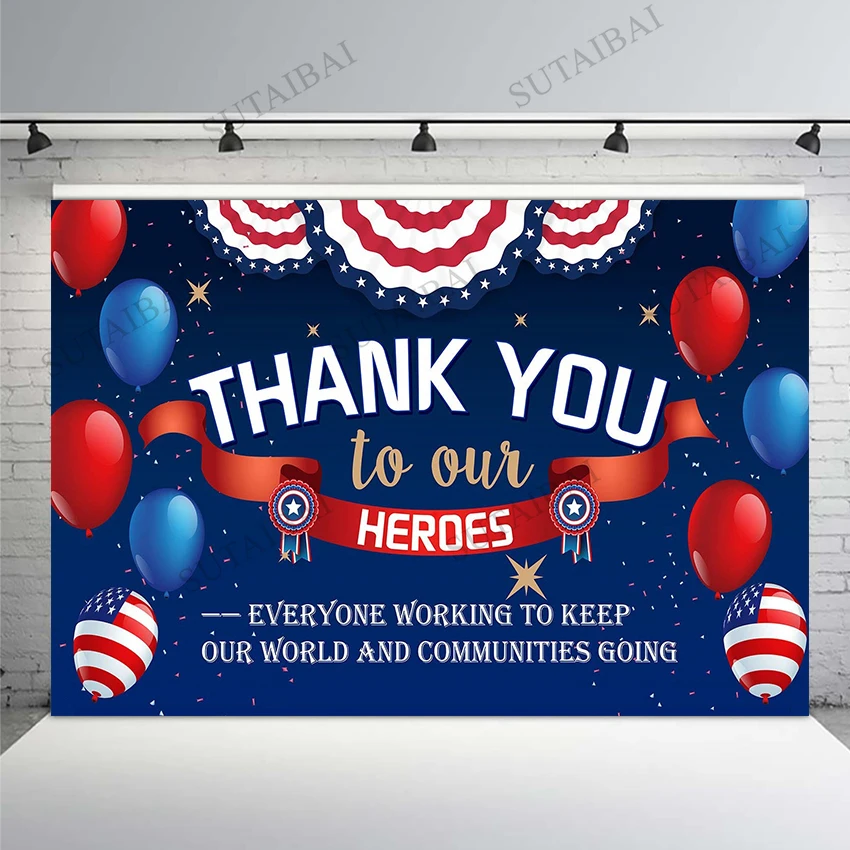 

American 4th of July Independence Day Backdrop USA Flag National Holiday Patriotic Party Banner Background Photography Studio