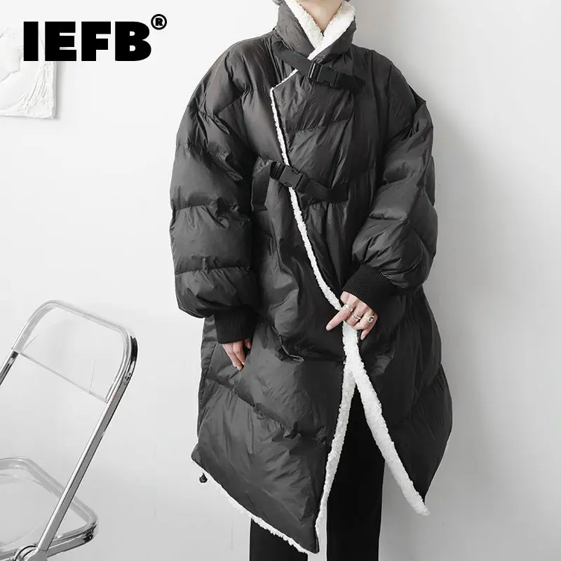 IEFB Menswear Korean Fashion Long Faux Lamb Wool Cotton Jacket New Loose Big Lapel Bandage Thickened Winter Coat Tide
IEFB Menswear Korean Fashion Long Faux Lamb Wool Cotton Jacket New Loose Big Lapel Bandage Thickened Winter Coat Tide