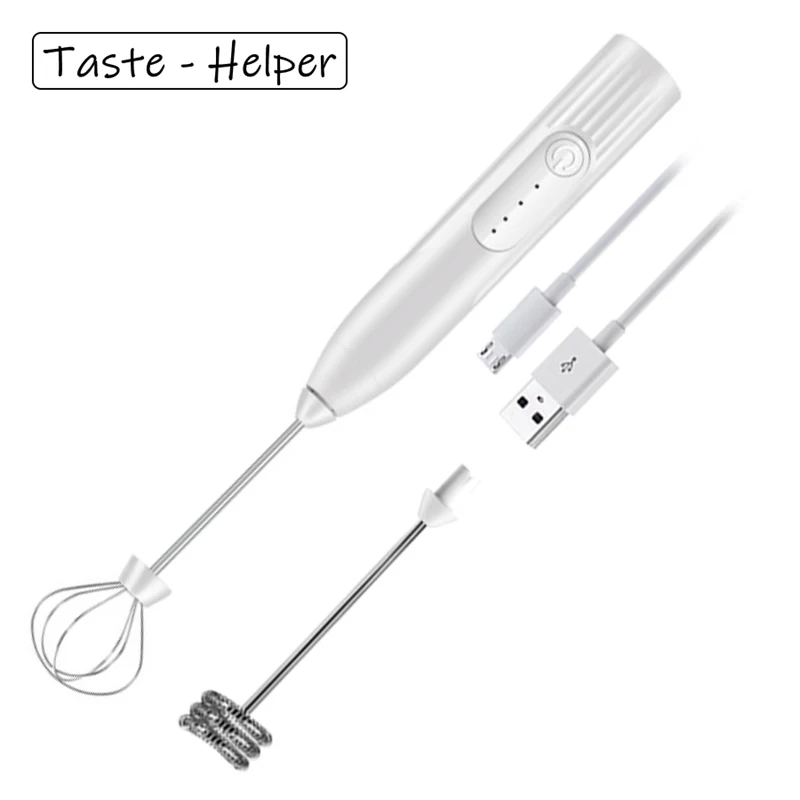 Mixers Electric Handheld Milk Frother Rechargeable Coffee Foamer with 2 Whisks 3-Speed Mini Stirrer for Cappuccino Latte Egg Mix
Mixers Electric Handheld Milk Frother Rechargeable Coffee Foamer with 2 Whisks 3-Speed Mini Stirrer for Cappuccino Latte Egg Mix